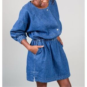rachel comey denim dress Ardito Dark Indigo and a back zip closure Rachel Comey Mesita Denim Dress